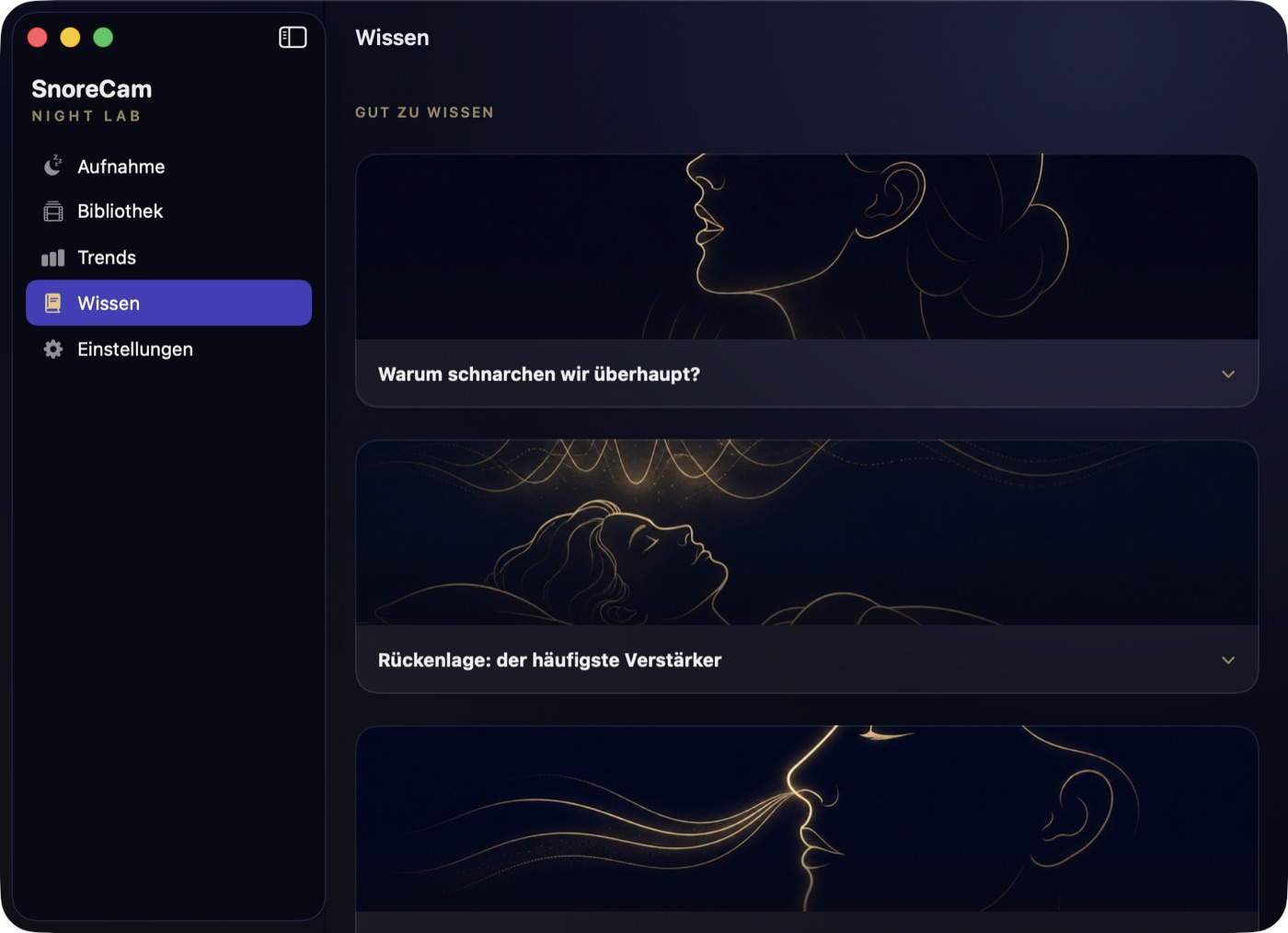 SnoreCam App – Wissen