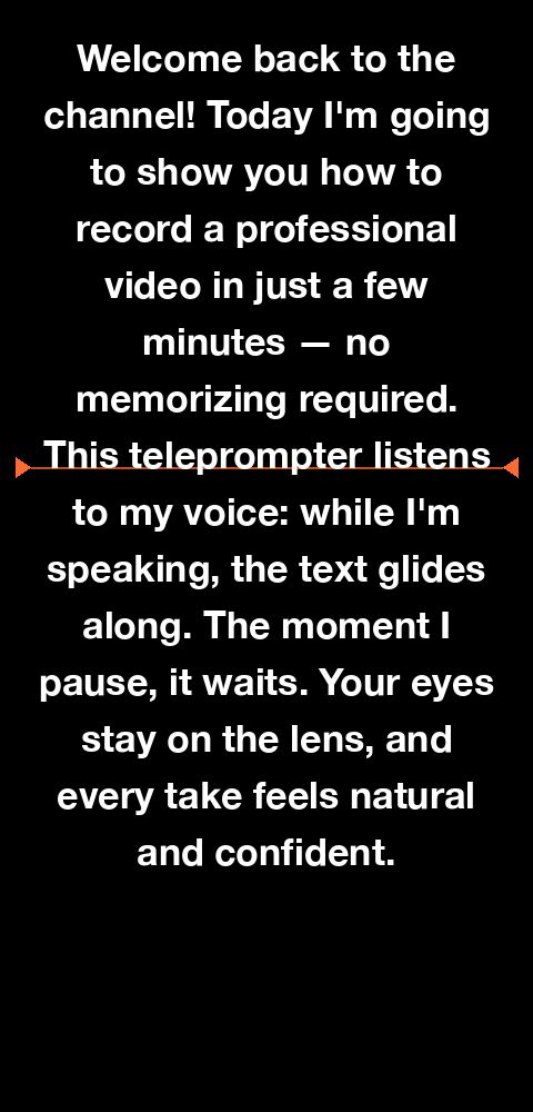 Prompter auf dem iPhone